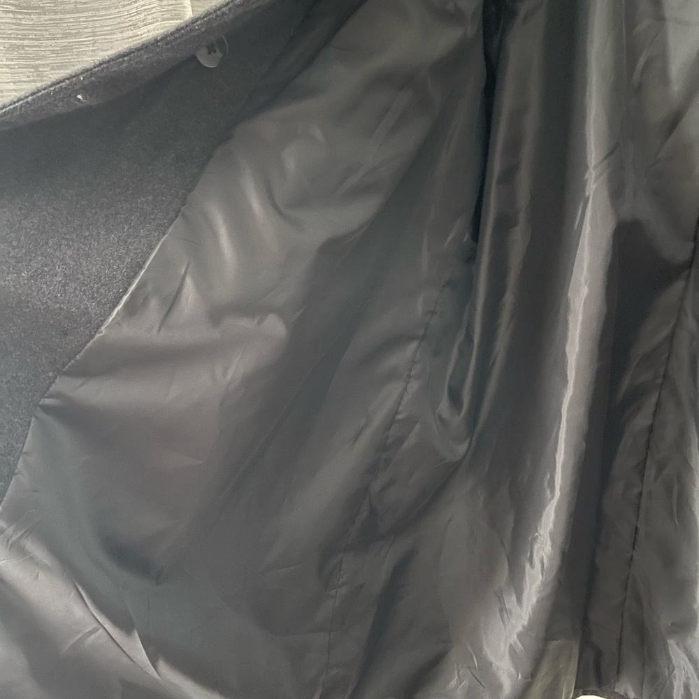 Anne Klein Charcoal Double-Breasted Pea Coat - Picture 2 of 4